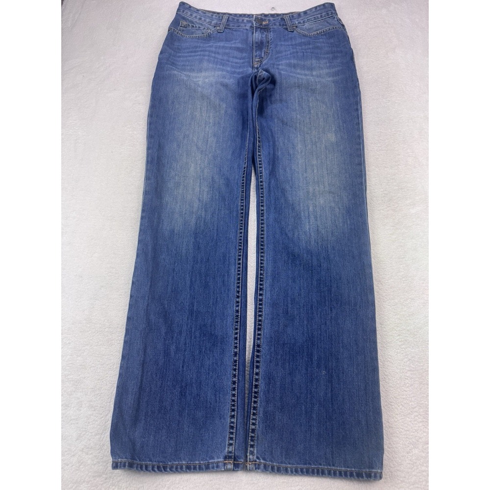 Calvin Klein Jeans Men 34x34 Relaxed Straight Distress Whisker Denim Office
